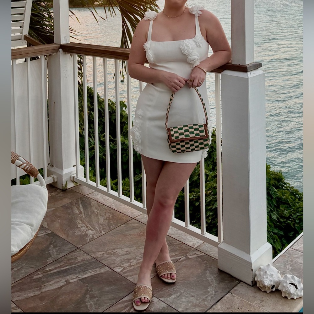 JW PEI ROSETTE- White Floral Mini Dress